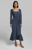 Long Sleeve Sheath Twilight Work Dress