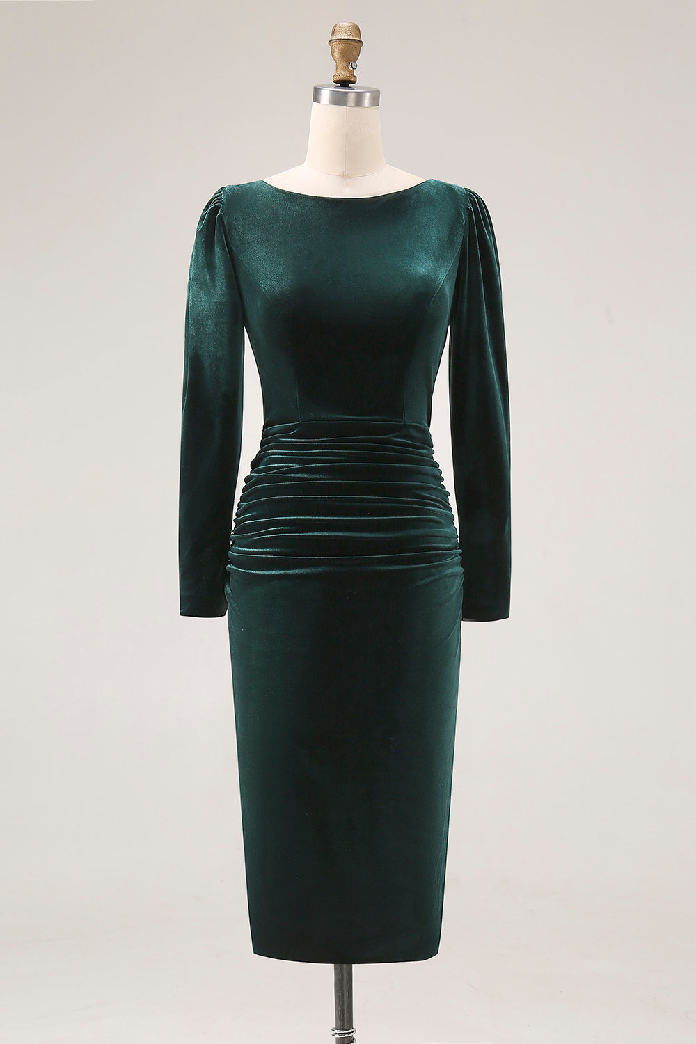 Berylove Women Dark Green Work Dress Long Sleeve Pencil Velvet Holiday Dress, Royal Blue / US18W Berylove Women Dark Green Work Dress Long Sleeve Pencil Velvet Holiday Dress, Royal Blue / US18W