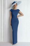 Royal Blue Sheath Maxi Mother Of The Bride Dress