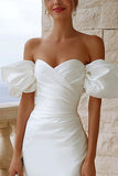 Ivory Off The Shoulder Bodycon Bridal Shower Dress