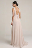 Fog A-Line V-Neck Maxi Wedding Guest Dress