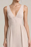 Fog A-Line V-Neck Maxi Wedding Guest Dress