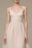 Fog Spaghetti Straps A-Line Evening Dress