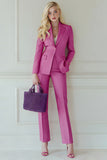 Fuchsia Peak Lapel 2-Piece Women Suits