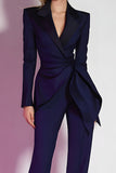 Dark Purple 2-Piece Slim Fit Women Suits