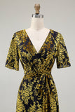 Burnout Velvet Dark Green Wedding Guest Dress