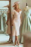 Mermaid Candy Pink Midi Midi Mother Of The Bride Dress
