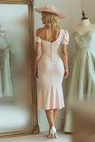 Mermaid Candy Pink Midi Midi Mother Of The Bride Dress