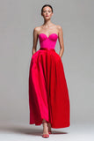 Sweetheart A-Line Corset Red and Fuchsia Formal Dress
