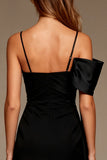 Bodycon Cold Shoulder Little Black Dress With Sash