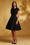 A-Line Round Neck Little Black Dress
