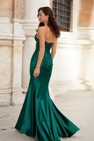 Dark Green Sweetheart Mermaid Prom Dress With Slit