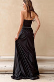 Black Sweetheart Beaded Mermaid Prom Dress With Slit
