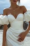 Off The Shoulder Ivory Bodycon Engagement Dress