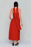 Strapless A-Line Red Wedding Guest Dress With Streamer