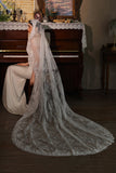 Ivory Lace Retro Cathedral Long Wedding Veil