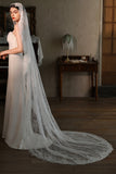 Ivory Lace Retro Cathedral Long Wedding Veil