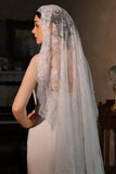 Ivory Lace Retro Cathedral Long Wedding Veil