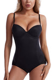 Black Tummy Control Butt Lifting Bodysuit Shapewear