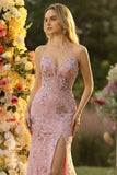Sweetheart Blush Mermaid Prom Dress with Appliques