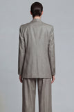 Peaked Lapel Grey 2 Piece Women Suits