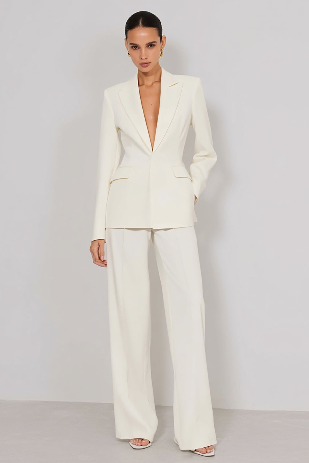 ivory dress suits for women Women Ivory 2pc Suit (WS-42) Bespoke Point