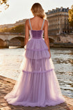 Purple Mermaid Velvet V-Neck Prom Dress With Slit