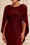 Elegant Burgundy Mermaid Mother of the Bride Dress
