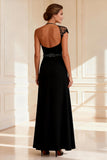 Halter Black A Line Mother of the Bride Dress