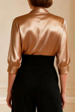 Black and Champagne Satin V Neck Mother of the Bride Jumpsuit