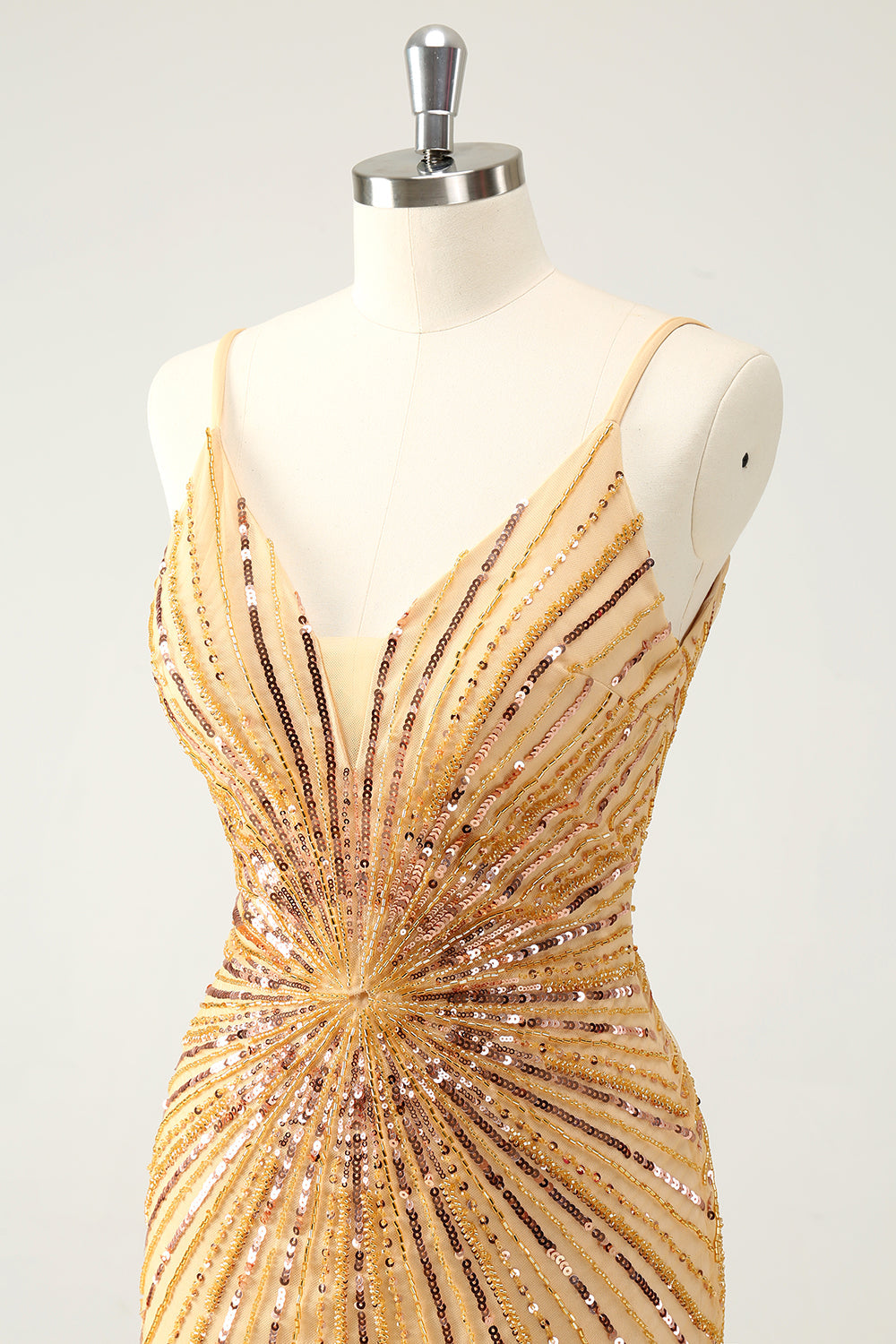 Berylove Women Golden Homecoming Dress with Sequins Bodycon Spaghetti Straps Mini Party Dress Berylove Women Golden Homecoming Dress with Sequins Bodycon Spaghetti Straps Mini Party Dress