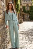 2 Piece Mint Green Single Breasted Women Suits
