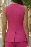 2 Piece Fuchsia Single Breasted Slim Fit Women Suits