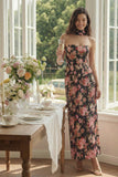 2 Piece Strapless Corset Pink Floral Wedding Guest Dress