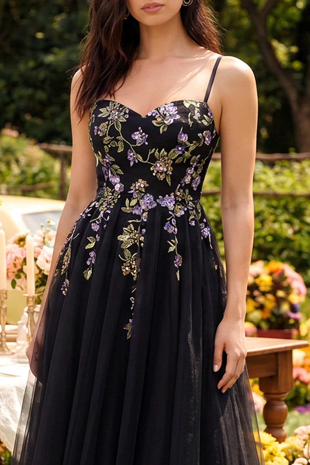 tulle wedding guest dress Long Lace V-neck A-line Grey Dresses waist 28 Prom Dress Long Homecoming Dress