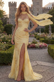 Mermaid Strapless Blush Corset Prom Dress