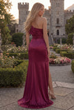 One Shoulder Mermaid Blush Ruched Prom Dress