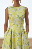 Floral A Line Daffodi Wedding Guest Dress with Pockets
