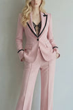 Peaked Lapel Ivory 2 Piece Slim Fit Women Suits