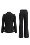 2 Piece Ruffled Fuchsia Slim Fit Women Suits