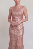 Jacquard Blush Mermaid Sleeveless Mother of the Bride Dress