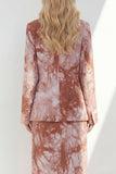 Pink 2 Piece Notched Lapel A Line Women's Linen Suits