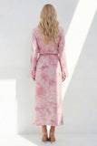 Pink 2 Piece Notched Lapel A Line Women's Linen Suits