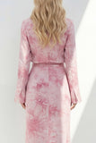 Pink 2 Piece Notched Lapel A Line Women's Linen Suits
