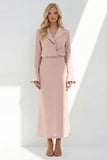 Notched Lapel Yellow 2 Piece A Line Women's Linen Suits