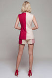 Peaked Lapel 2 Piece ColorBlock Light Khaki Women Suits