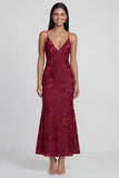Mermaid Sequin Appliqued Sage Green Wedding Guest Dress