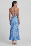Mermaid Sequin Appliqued Sage Green Wedding Guest Dress