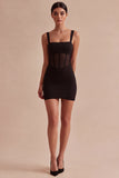 Black Bodycon Corset Mini Dress