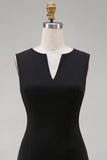 Black Sleeveless Bodycon Mini Dress with Ruffles